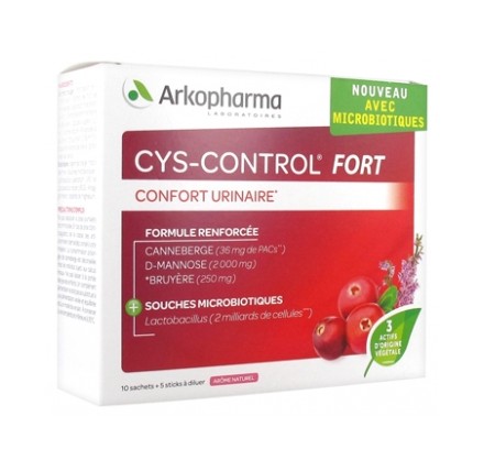 Cys-Control Fort 10 Sachets + 5 Sticks à Diluer